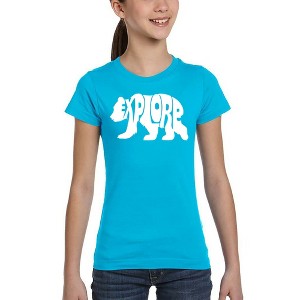 LA Pop Art Explore - Girl's Word Art T-Shirt - 1 of 4