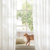 Vynxaria Light-Filtering Semi-Transparent Curtain Pair (2-PK, 52" W x 120" L) Daytime Privacy, Silky Soft, Machine Washable - 3 of 4