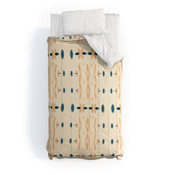Mud Cloth Neutral Sheila Wenzel-Ganny Comforter Set Beige/Navy - Deny Designs