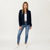 Anna-Kaci Women's Textured Knit Zip Front Jacket with Soft Structured Shape and Ribbed Edges for Polished Everyday Layering - 3 of 4