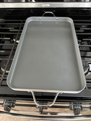 Stainless Steel Nonstick Double Burner Griddle Pan for Stove Top KTGRIDDTNS