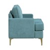 Sapphtopaz 1pc Accent Chair Chenille Upholstery Metal Legs Lounge Chair Living Room Chair Comfy Chair Arm Chair Furniture for Living Room - 2 of 4