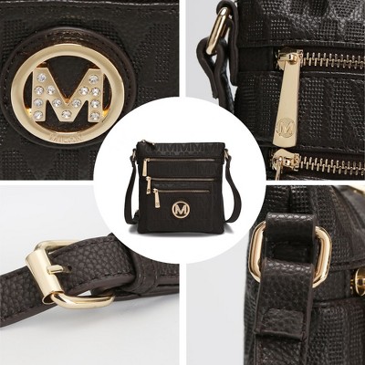 MKF Collection Crossbody Bag Women’s Signature Multi Pocket Zip Closure, Jessy | MKF Collection by Mia K - Black — фото 3