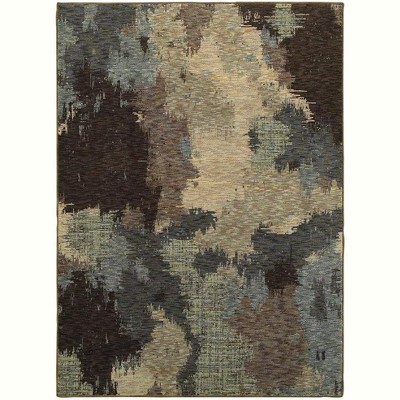 Oriental Weavers Evolution 8011B Blue/ Brown Indoor Area Rug - 1'10" x 3'2"