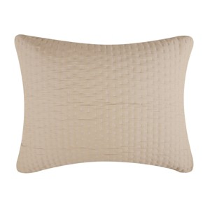 Greenland Home Fashions Sham – Natural Woven Polyester Quilted Pillow Cover - 1 of 4