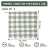 PiccoCasa 100% Cotton Buffalo Pattern Style Tea Coffee Towel Sets Green 6 Pcs - 4 of 4