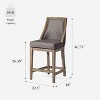 Maven Lane Vienna Counter Stool with Faux Leather 26" - 2 of 4
