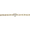 Guili Stylish 14k Gold Plated Cubic Zirconia Open Heart Halo Paperclip Bracelet Ð Sparkling, Trendy Jewelry with a Modern and Elegant Design - image 2 of 2