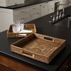 Plum & Post Burma Rattan Square Table Decorative Trays Set of 2 - 2 of 2