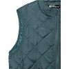 Allegra K Women's Stand Collar Lightweight Gilet Quilted Zip Vest - 4 of 4