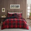 Sapphtopaz 4-Piece King Sheet Set, Plush Alternative Comforter Set, Sheets King Size Bed Set, Bedding with Decorative Pillow -Red & Black - 3 of 4