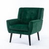 Okak Modern Upholstered Arm Accent Chair With Black Legs,Comfy Lounge Chair for Living Room,Bedroom,Apartment - 2 of 4