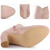 Perphy Women's Platform Round Toe Chunky High Heels Ankle Boots - 3 of 4