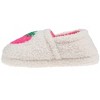 Kensie Toddler Girl's Fuzzy Faux Shearling Slippers, Kid's Cute Stuff with Cute Patch - Toddler Girl's Slipper Shoes - 3 of 4