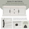 Lyngins Retro Storage Bench with Velvet Cushion, 42.5"L Entryway Bench, Storage Ottoman with Enclosed Doors & Drawers, Solid Wood Frame Ottoman Bench - 4 of 4