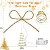 Aoibox 1 Piece Gold Christmas Tree Topper 11 x 9 Inch Bow with 20 LED Lights Sparkling Rhinestones for Holiday Indoor Decor - 3 of 4