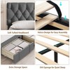 Queen Size Bed Frame with 2 Storage Drawers, Upholstered Platform Bed Frame - 3 of 4