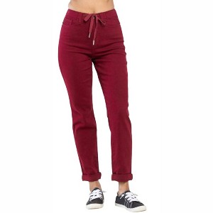 Women's High Rise Double Roll Cuff Jogger - Judy Blue - 1 of 4