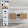 Vynxaria 60 Inch Soft Close Doors Bathroom Vanity With Sink, Two Small Storage Shelves, 24" and 12" Combination Cabinet - 4 of 4