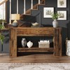 KTMBDW 55-Inch Console Table with 2 Drawers, 2-Tier Entryway Table with Storage for Living Room, Sofa Console Behind The Couch for Foyer,Hallway,Brown - 2 of 4