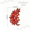 Unique Bargains Women's Flower Leaf Rhinestone Vintage Brooch Pin - 2 of 4