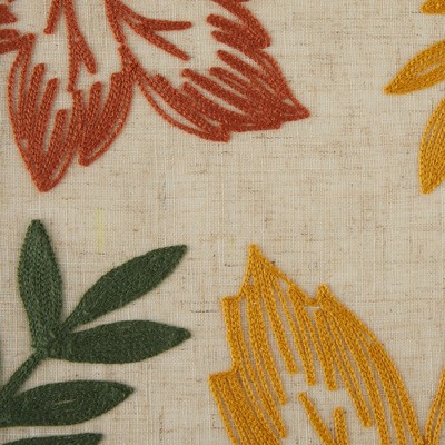 Fall Scattered Leaves Embroidered Cotton Polyester Table Runner