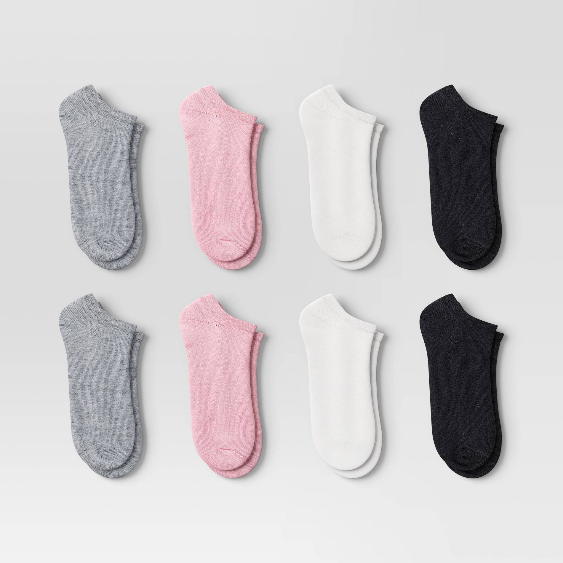 Girls' 8pk Ankle Socks - Dealworthy™ Dark Pink M/L
