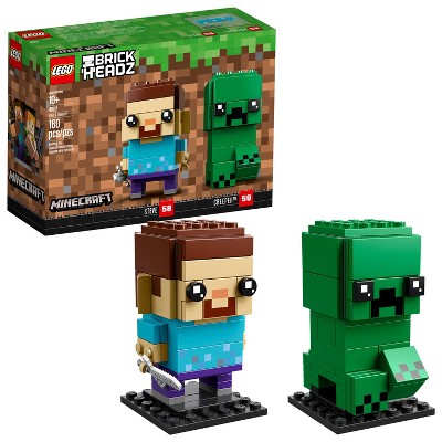 lego brickheadz steve & creeper