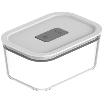 OU Glass Food Storage Container 3 Cup - Oven, Microwave, Freezer & Dishwasher Safe, Airtight Leak Proof Lid with Microwave Valve, Stackable Glass Jar
