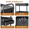 Rolling Utility Cart Movable Storage Organizerr with Drawer Lockable Wheels 360 Degree - 3 of 4
