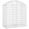 vidaXL Arched Gabion Basket 78.7"x11.8"x31.5"/39.4" Galvanized Iron - 2 of 4