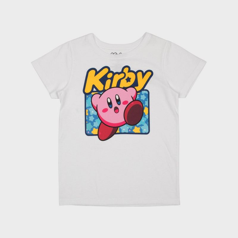 Girls&#39; Kirby Short Sleeve Graphic T-Shirt - White, 1 of 4