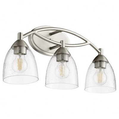 Quorum Lighting Barkley 3-Light Satin Nickel Wall Sconce