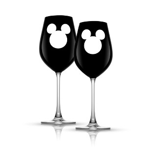 JoyJolt Disney Luxury Mickey Mouse Crystal Stemmed Red Wine Glass - 23 oz - Set of 2 - 1 of 4