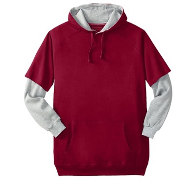 Boulder Creek by KingSize Tall Thermal-Lined Layered Look Hoodie