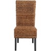 Kiska 18" H Rattan Side Chair (Set of 2) - FOX1021 - Dark Brown - Safavieh Couture - 2 of 4