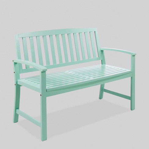 Loja Acacia Wood Patio Bench Mint Christopher Knight Home Target