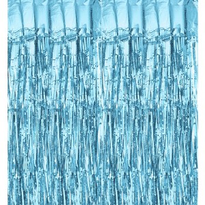 Unique Bargains Wedding Birthday Party Decoration Foil Fringe Backdrop Curtains 2 Pcs - 1 of 4