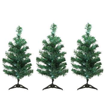 Northlight Set of 3 LED Lighted Christmas Tree Pathway Markers Outdoor Decorations