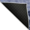 Navy Blue And Sky Blue Abstract Washable Indoor Outdoor Area Rug - 4 of 4