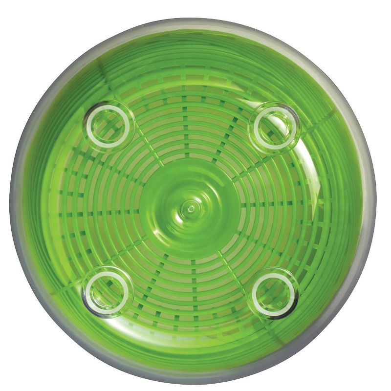 Starfrit 5-Qt. Salad Spinner, Green and White, 2 of 7