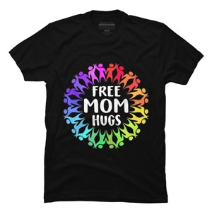 Adult Design By Humans Free Mom Hugs Pride Circle of People By adamle1987 T-Shirt - 1 of 2