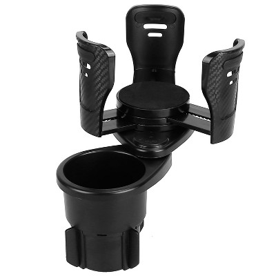 iMountek"2-in-1 Universal Car Cup Holder Expander & Organizer with Adjustable Base for Drinks & Accessories"Black