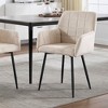 Racxily Dining Chairs, Velvet Upholstered Kitchen Chairs with Comfortable Seat, Modern Accent Armchair for Dining Room, Kitchen, Living Room - 2 of 4