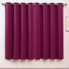 Kate Aurora Set of 2 Thermal Room Darkening Grommet Top Curtains For Small Windows - 63 in. Long - Berry - 2 of 3