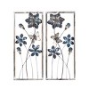 Traditional Metal Floral Wall Decor with Black Frame Set of 2 Black - Olivia & May - 4 of 4
