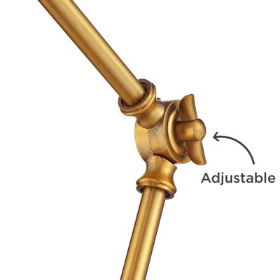 Antique Gold Adjustable Desk Lamp with USB Port
