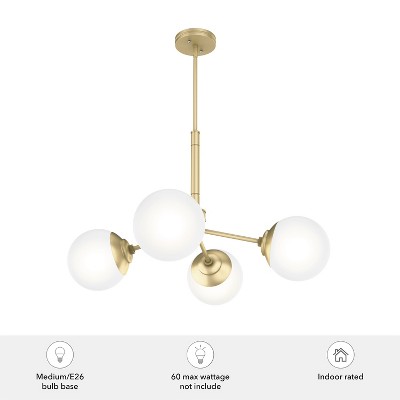 Hepburn 30" Modern Brass Sputnik Sphere Chandelier