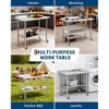 24x48 Stainless Steel Prep Table with 4 Locking Casters, Adjustable Under-Shelf, Heavy-Duty Commercial Kitchen Work Table for Garage, Outdoor Use - 4 of 4