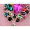Anna-Kaci Crystal Rhinestone Faux Pearl Flower Swirl Wreath Fashion Pin Brooch - 3 of 4